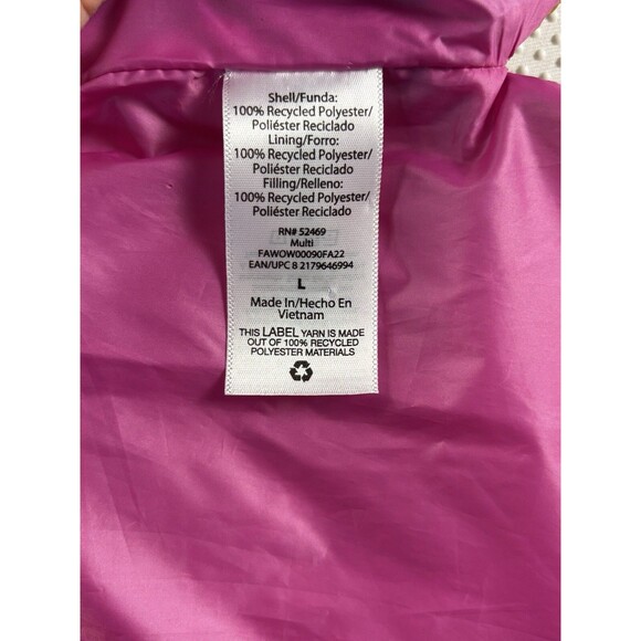 Mix Layer Free Assembly Camo and Pink Puffer Vest Snap Button NWT Size Large - Picture 6 of 10